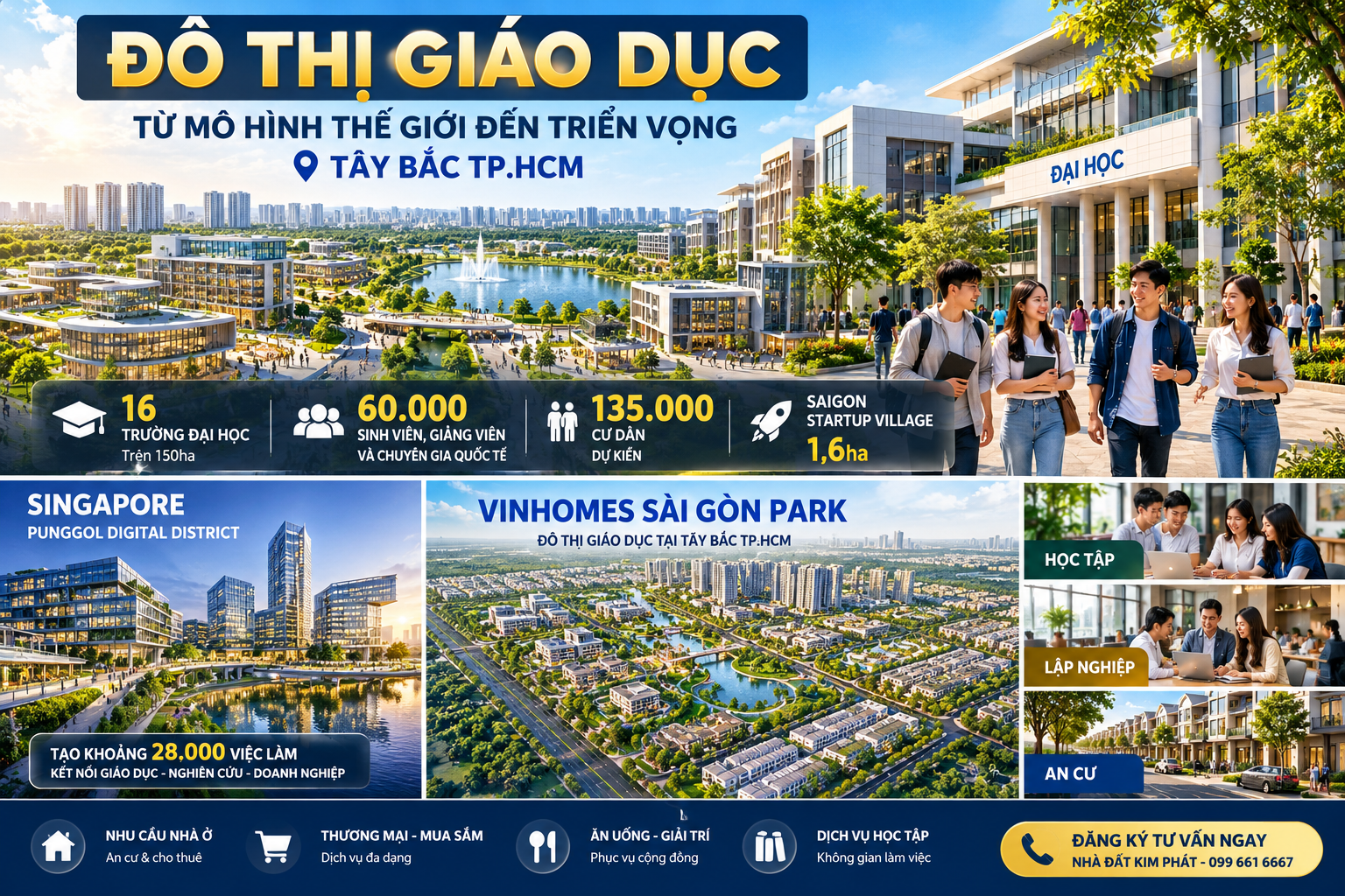 Đô Thị Giáo Dục – Từ Mô Hình Thế Giới Đến Triển Vọng Tây Bắc TP.HCM