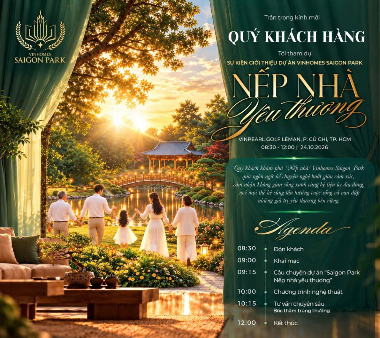 NẾP NHÀ YÊU THƯƠNG – SỰ KIỆN VINHOMES SAIGON PARK NGÀY 24/10/2026